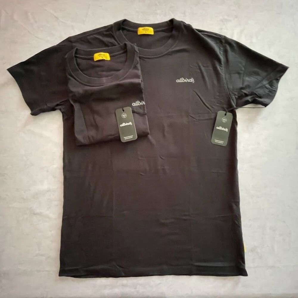 Allbirds Organic Cotton T Shirts Mens Size S Black Short Sleeve 2 Ct New!